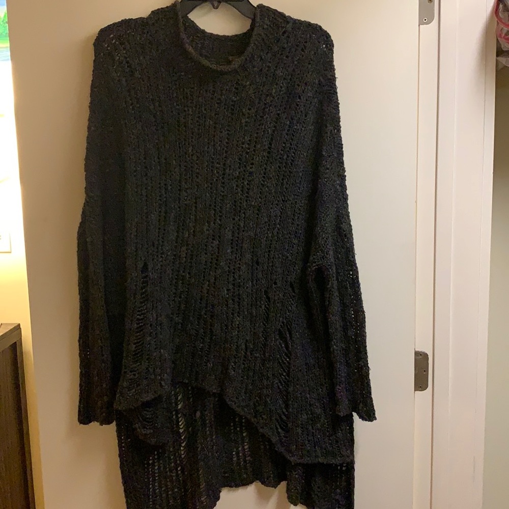 Free People Distressed Sweater